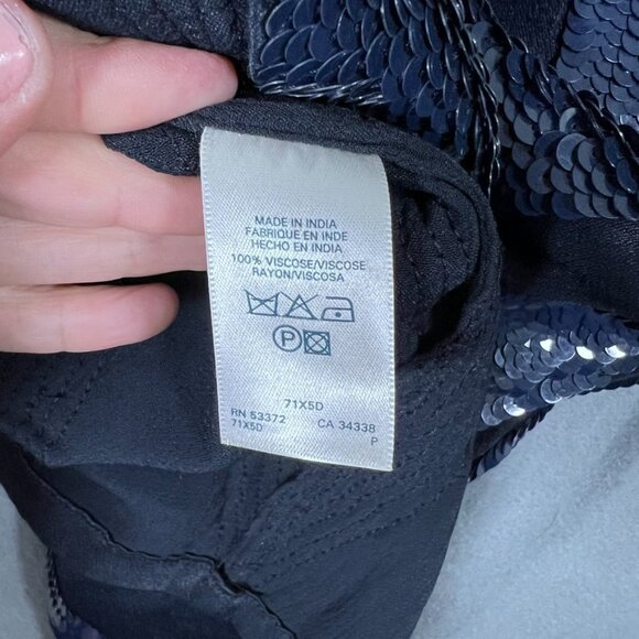 French Connection Radiant Navy Blue sequin dress - Picture 7 of 8